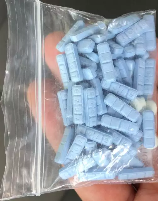 blue xanax pill